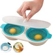 Elegant Microwave Egg Poacher Set: Rectangular Design for Perfectly Steamed Eggs