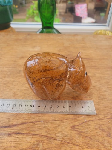 Chunky Hippopotamus / Hippo Glass Paperweight 579g 7x11 cm - Picture 6 of 9