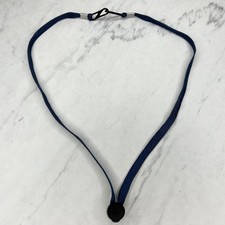 Blue Adjustable Double Clip ID Badge Holder School Work Lanyard Necklace