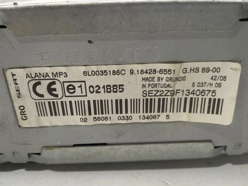 6L0035186C Sistema Audio/Radio Cd para SEAT IBIZA (6L1) Cool 2868784 - Imagen 3 de 3