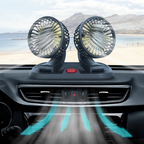 24V Car Fan Head Fan Portable Auto Cooling Fan Cooling Big Wind Electric8920 - Picture 7 of 8