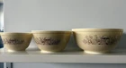 Vintage Pyrex Forest Fancies Mushroom Bowls Set of 3: 403 / 402 / 401 Excellent!