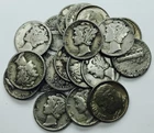 MIXED DATE MERCURY & ROOSEVELT DIME LOT! 19 TOTAL COINS! MUST HAVE! NR #P1734