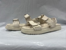 Steve Madden Mona Sandals Girls 1 Bone Adjustable Strap Comfort Flatform EBS2223