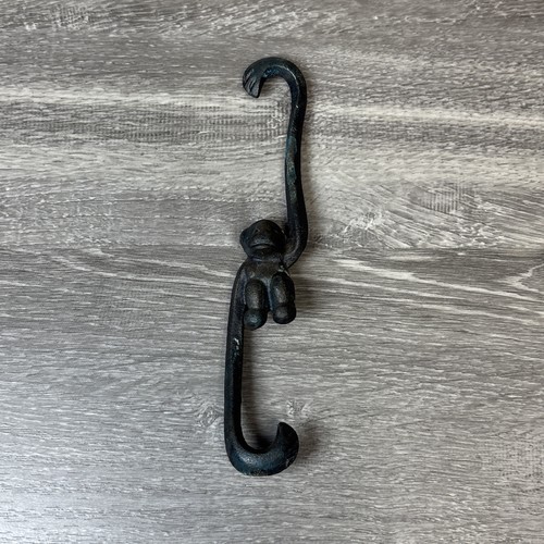 Vintage Cast Iron Monkey Hanging Plant Pot Holder 7” Made In Taiwan 1994