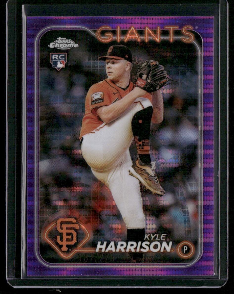 2024 Topps Chrome #191 Kyle Harrison Purple Sonar Refractors #/275
