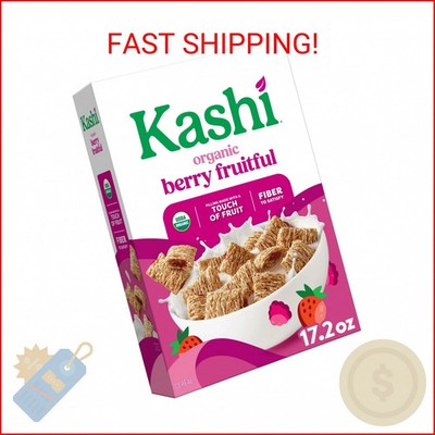 Kashi Breakfast Cereal, Organic, Fiber Cereal, Berry Fruitful, 17.2oz Box (1 Box