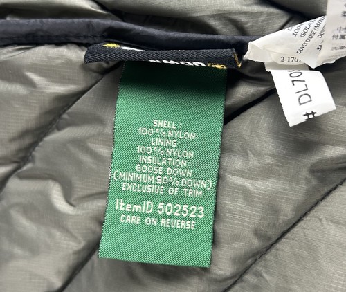 L.L.Bean Piumino Cappotto 850 FILL Parka Downtek Ultraleggero con Cappuccio Nero S PET - Foto 8 di 14