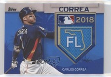 2018 Topps MLB Spring Training Logo Blue 62/99 Carlos Correa #STP-CC Patch o7m