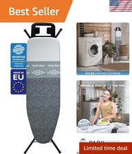 Rorets Classic Ironing Board - Safe & Efficient with 4-Layer Cover, 36" Height