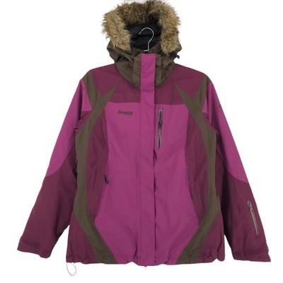 BERGANS OF NORWAY Women Primaloft 1416 Sirdal Hooded Ski Jacket Size L