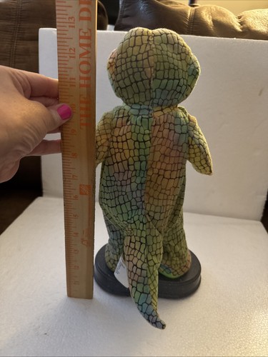 Peluche Dondolo Coccodrillo Alligatore Verde Animato Gemma RARO FUNZIONANTE Testato Vintage - Foto 8 di 14