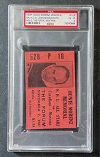 1937 Howie Morenz Memorial Slabbed Ticket Stub PSA VG-EX 4 NHL Hockey Canadiens