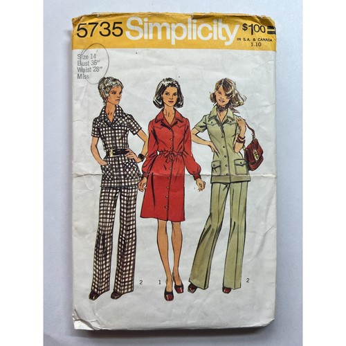 Simplicity 5735 Sewing Pattern Dress Tunic and Pants Size 14 Bust 36