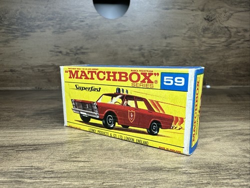 MATCHBOX SUPERFAST 59 FIRE CHIEF CAR WITH TYPE F2 BOX Only - Picture 5 of 8