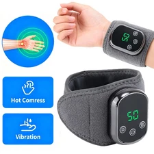 Electric Heating Wrist Massager Hot Compress Vibration Wrist Brace Massage Gift