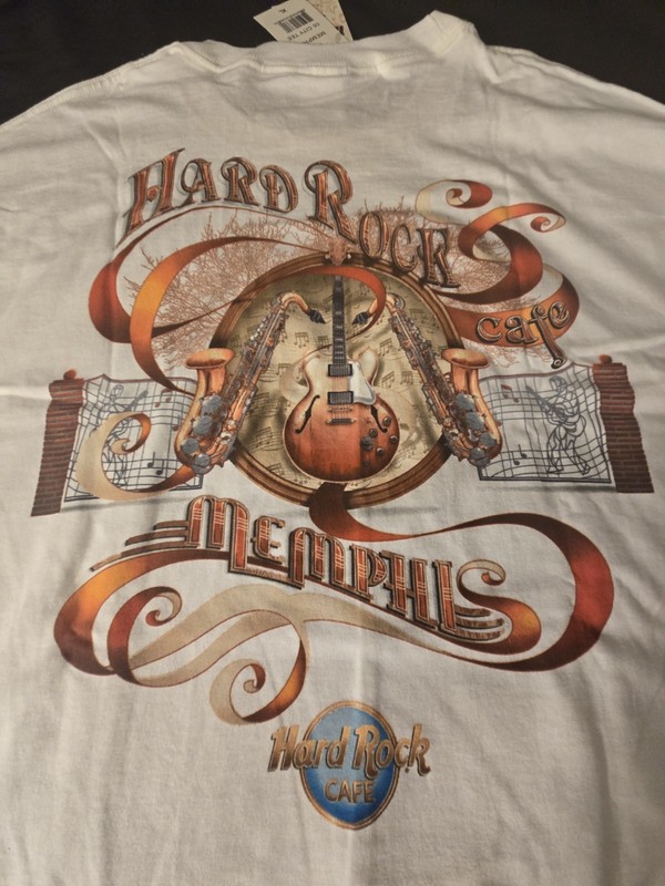 Hard Rock Cafe Memphis White Shirt Elvis Graceland Gates New With Tags