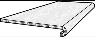 COREtec 03Z70-VV855 OG Enhanced 48''L Vinyl Glue Down Stair Tread - Penhurst Oak