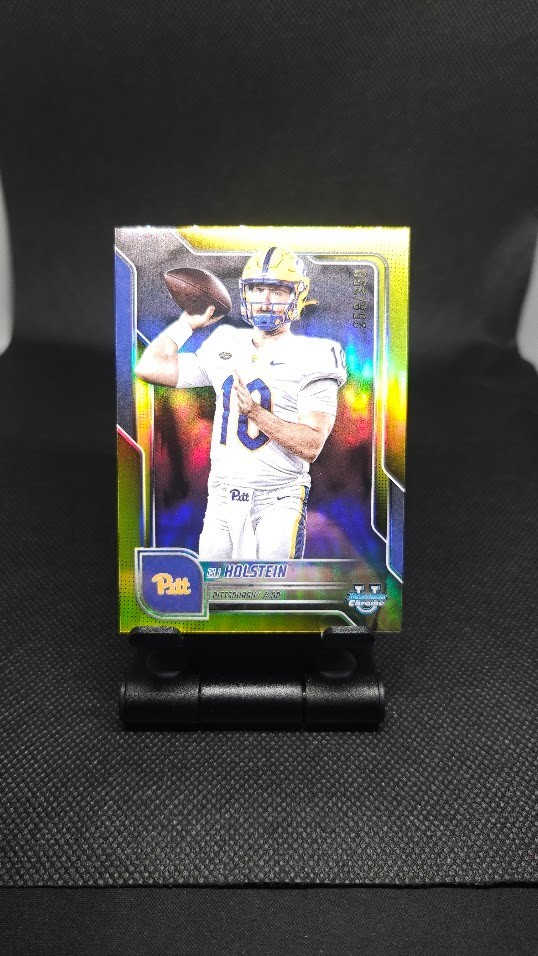 2025 Bowman University Chrome #194 Eli Holstein Yellow Refractor #/350