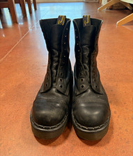 Dr. Martens Made in England Black Leather Combat Ankle Boots Lace-Up UK 7 US 9 L