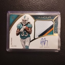 #50/99 Jay Ajayi Rookie Patch Auto 2015 Panini Immaculate Dolphins Boise St