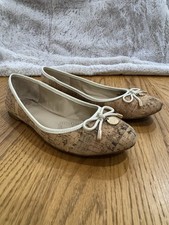 Womens Vince Camuto Cork And Leather Flats Si...
