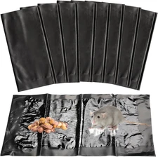8 Pcs Large Sticky Mouse Glue Traps Black Sticky Rat Trap That Work for Rats Roa
