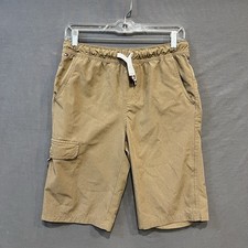 Tommy Hilfiger Cargo Shorts Boys XL 20 Beige Stretch Preppy Pull On 12 Inseam