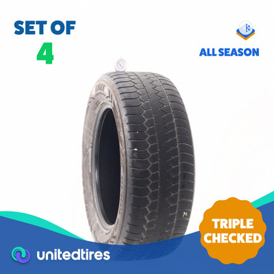 Set of (4) Used 255/60R18 Goodyear Eagle Enforcer All Weather 108V - 4.5-5/32