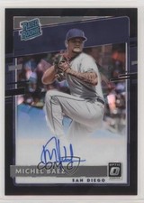 2020 Panini Donruss Optic Black Cracked Ice Prizm 4/25 Michel Baez Auto h3a