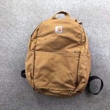 Carhartt Brown Canvas Backpack Soft Case Adjustable Straps Men Bag Daypack