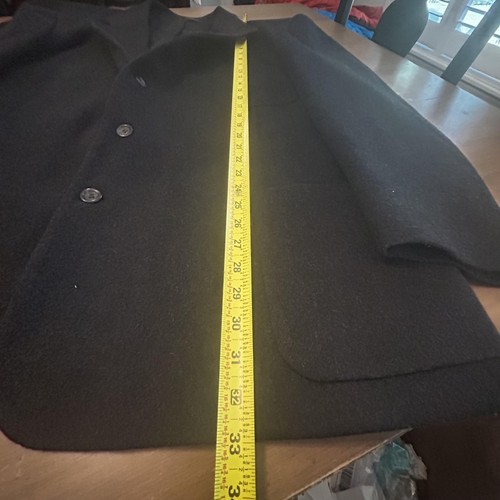 LL Bean Wool Coat Mens 2XL Gray Thinsulate Lined Made USA Blazer Jacket Pockets - Picture 5 of 14