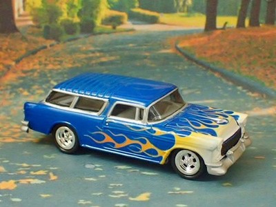 Hot Rod 1955 Chevrolet 265ci OHV V8 Nomad 2 Door Sport Wagon 1/64 Scale Ltd Ed M