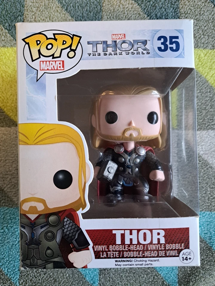Thor Pop 35 - Thor El Mundo Oscuro Funko Pop! 2014 abovedado + protector Foto 2 de 4
