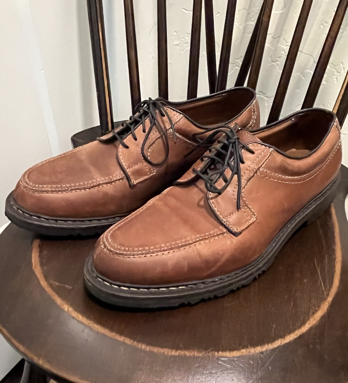 SAOLA Scarpe eleganti derby Allen Edmonds 1951 Wilbert punta spaccata marrone da uomo taglia 8 5 D