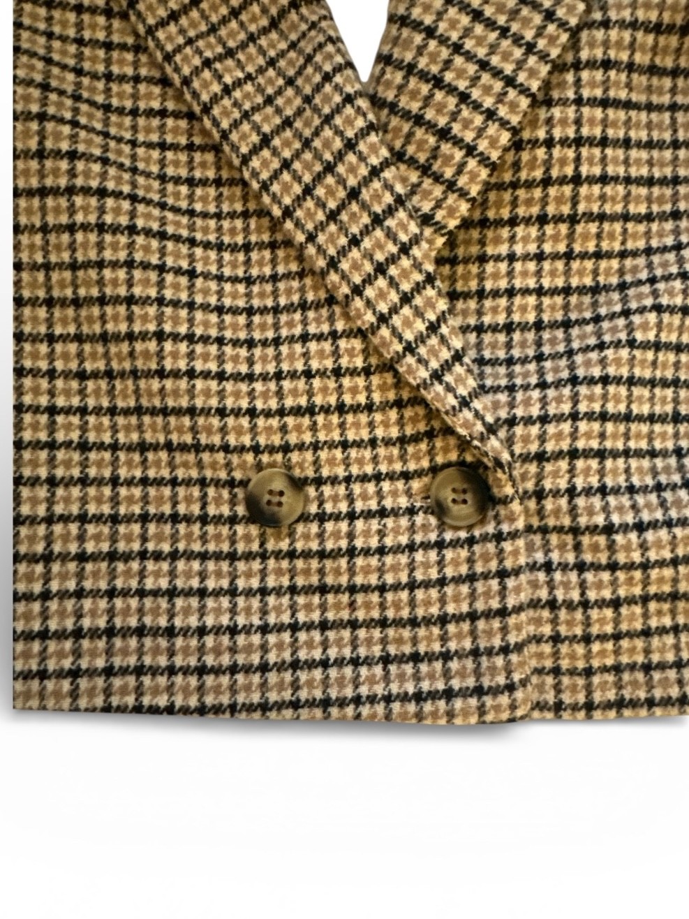 Short Crop Blazer Houndstooth Pattern Single Butt… - image 4