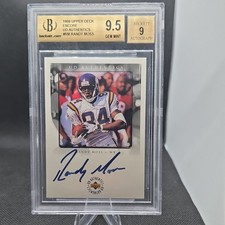 Upper Deck 1998 SP Authentic Player’s Ink Randy Moss #RM Hard Signed Auto BGS