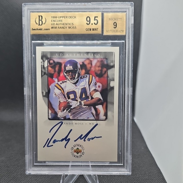 Upper Deck 1998 SP Authentic Player’s Ink Randy Moss #RM Hard Signed Auto BGS