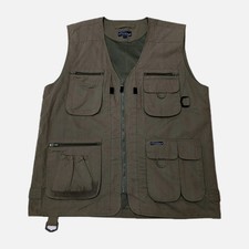 Champion Utility Vest Men’s LARGE Khaki Green Fishing Adventure Waistcoat