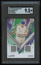 2021 Panini Diamond Kings Materials Babe Ruth Dual Game Used Jersey # /7 SGC 9.5