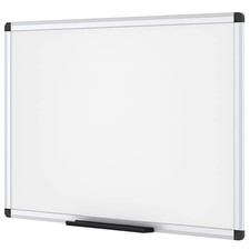 VIZ PRO Magnetic Dry Erase White Board, 48 x 32 in, Silver Frame