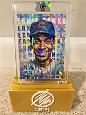 Ernie Banks “Portrait Series” Art Card by Nick Mattiuzzo Signed Limited 2/10