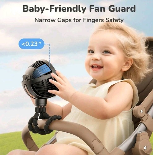 Rechargeble Travel Fan With Flexible Tripod, Adjustable - Picture 2 of 4