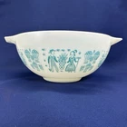 Vintage Pyrex Amish Butterprint #443 Turquoise Cinderella Mixing Bowl 2 1/2 Qt