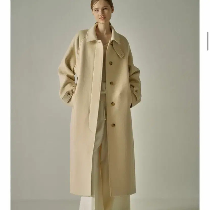 Facade Pattern Balmacan Coat - Small, Ivory, Pre-… - image 4