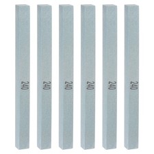 6pcs Sharpening Stones 240 Grit 150x12x12mm Green Silicon Carbide Whetstone