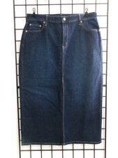 GAP SIZE 14 / 35 WAIST' DENIM BLUE / JEANS MAXI SKIRT