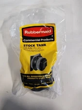 Rubbermaid Commercial Products FG505012 Stock Tank Drain Plug - Black