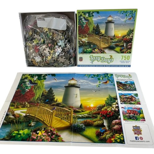 Master Pieces Lazy Days Leuchtturm 750 Teile Puzzle mit Poster - Bild 2 von 4