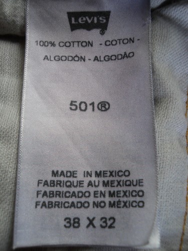 Original Levis Levi's 501 Pants 5 Button Dark Blue Cotton Jeans 38x32 - Picture 9 of 13